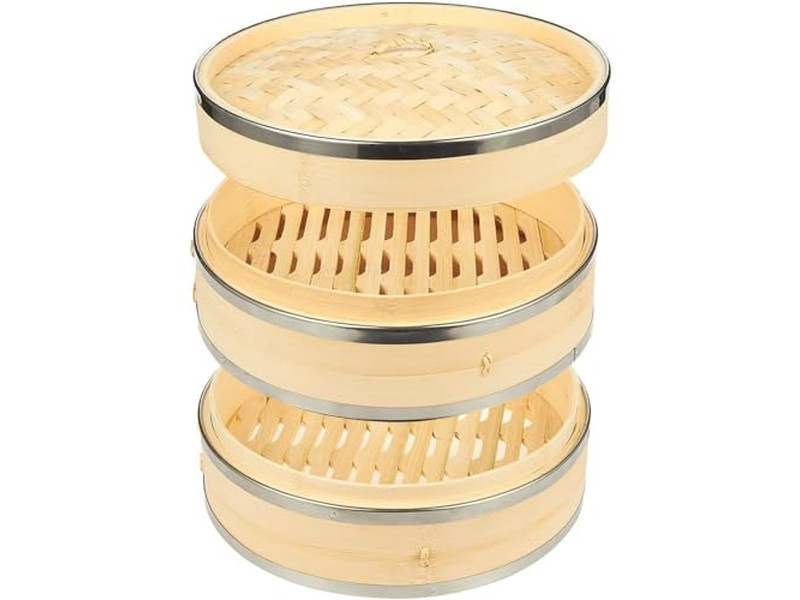 2 लेयर कैबिनेट फैक्ट्री बांस की भाप टोकरी