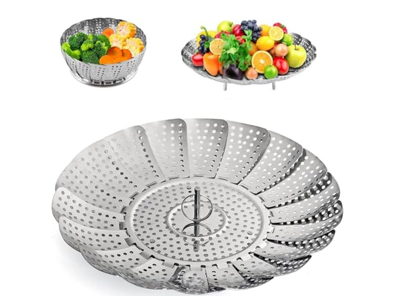 एल्यूमिनियम मोमो पॉट फूड बांस की भाप टोकरी