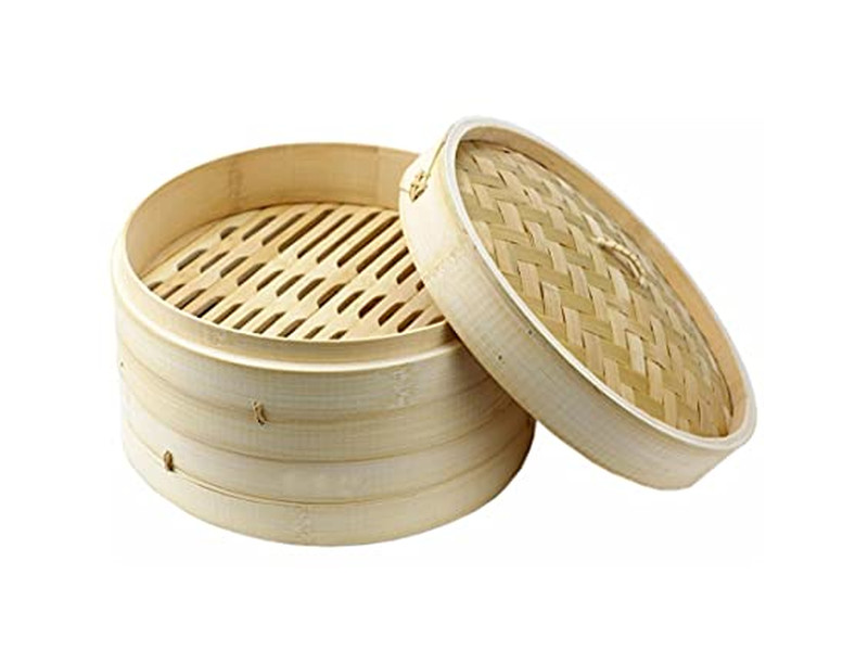 स्टीम पॉट कुकवेयर फॉर फूड बांस की भाप टोकरी