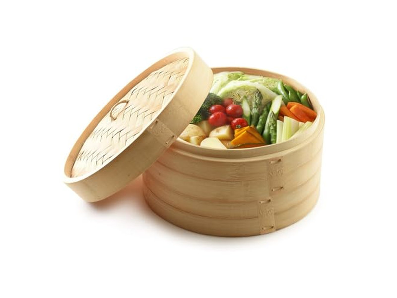 स्टीमर्स टोकरी स्टीमिंग बांस की भाप टोकरी