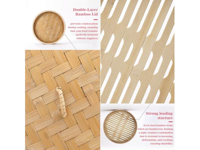 स्टीमर्स टोकरी स्टीमिंग बांस की भाप टोकरी