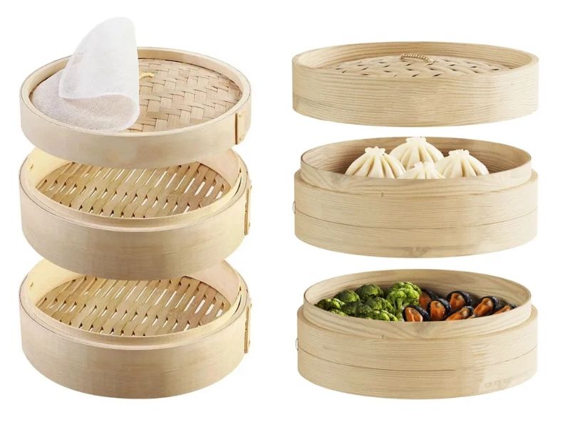 अनुकूलित बांस की भाप टोकरी फैक्ट्री