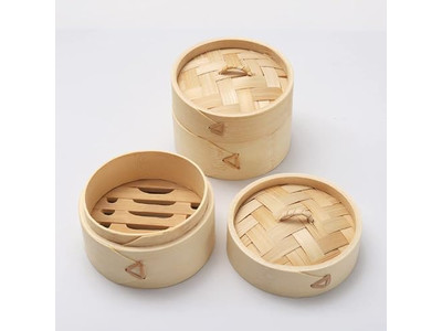 चाइनीज़ डिम सम बांस की भाप टोकरी