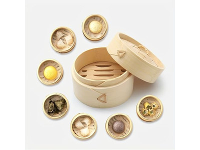 चाइनीज़ डिम सम बांस की भाप टोकरी