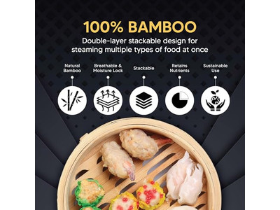 राइस बन स्ट्रीमर कुकर बांस की भाप टोकरी