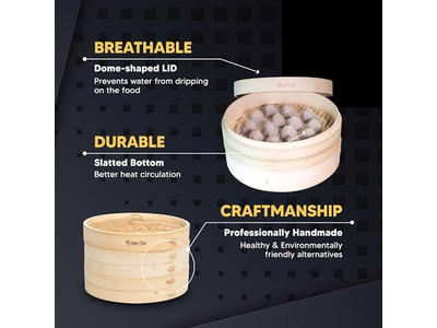 राइस बन स्ट्रीमर कुकर बांस की भाप टोकरी