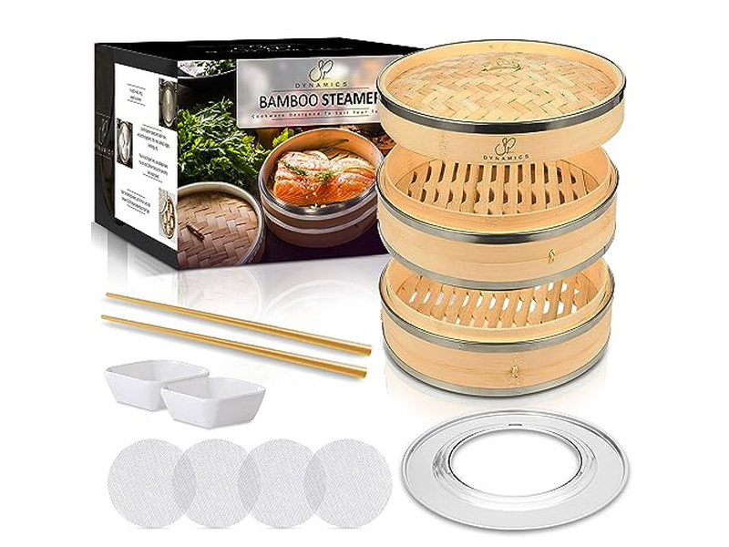 स्टीम कंटेनर बांस की भाप टोकरी