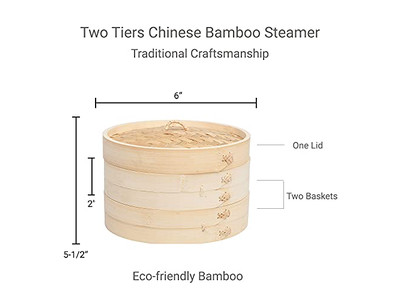 स्टीम पॉट कुकवेयर फॉर फूड बांस की भाप टोकरी