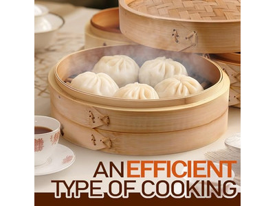 स्टीमर डिम सम बंबू 10 बांस की भाप टोकरी