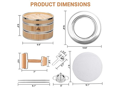 स्ट्रीमर स्टीमर्स कुकर बांस की भाप टोकरी