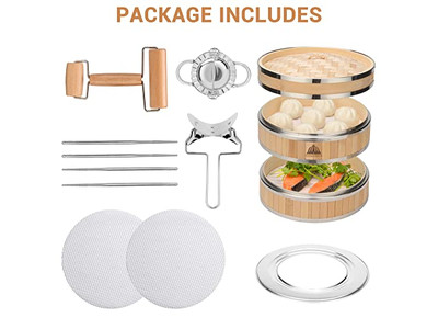 स्ट्रीमर स्टीमर्स कुकर बांस की भाप टोकरी